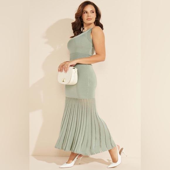 Marciano Chandra Rib Maxi Dress Size XS Slate Gray - Picture 2 of 12